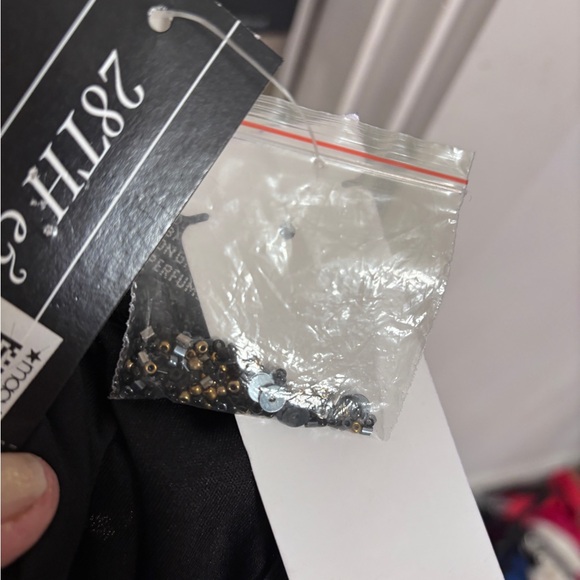 Macys 28th & Park Black Sequined Sheer Top New with all tags - Picture 11 of 12